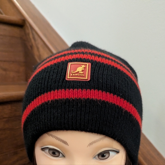 Kangol Vintage black and red wool hat, Unisex one size - Picture 3 of 8